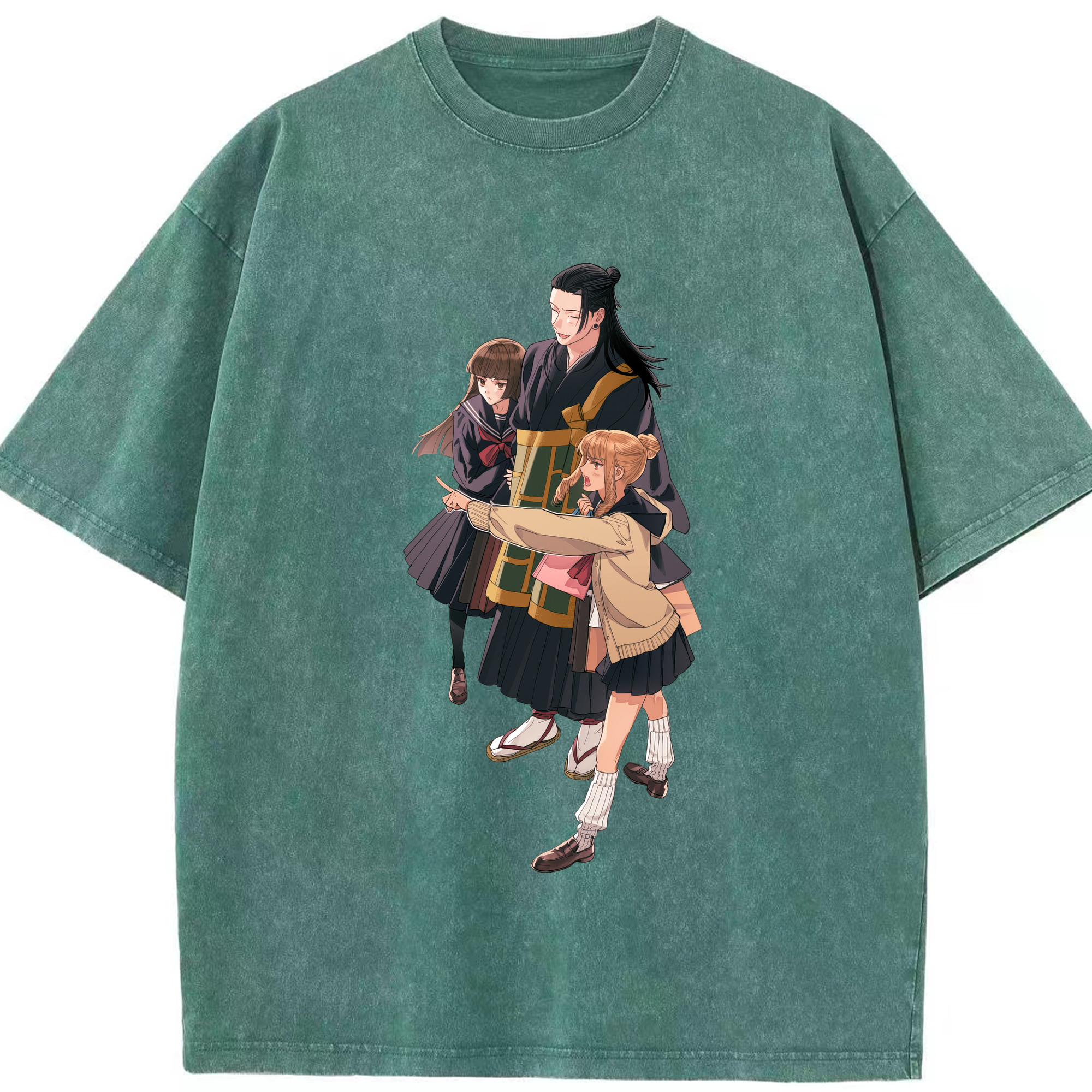 （画像用） 呪術廻戦 Jujutsu Kaisen 綿100% ヴィンテージ風 半袖Tシャツ（フロントプリント）